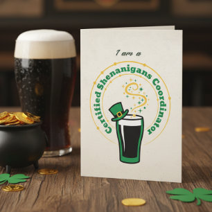 Grappige Shenanigans Drinkkaart – Feestje Kaart