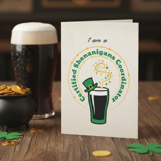 Grappige Shenanigans Drinkkaart – Feestje Kaart