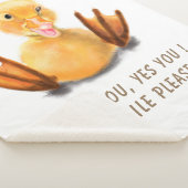 Grappige Sherpa-deken Happy Duck - Aangepaste teks Sherpa Deken (3/4)