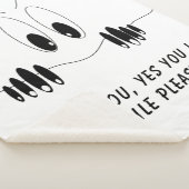 Grappige Sherpa Deken met Curiosity Eyes - Smile (3/4)