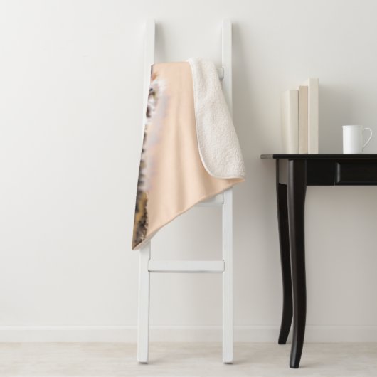 Grappige Sherpa Deken met Gelukkige Struisvogel -  (In situ)