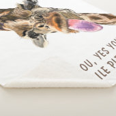 Grappige Sherpa Deken met Speelse Giraffe - Smile (3/4)