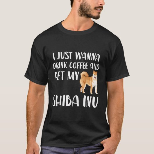 Grappige Shiba Inu En Koffie Liefhebber Gift Idee  T-shirt (Voorkant)