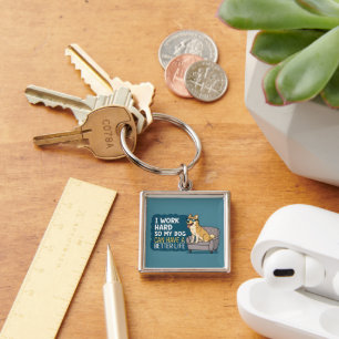 Grappige Shiba Inu-hond Citaat Bank Illustratie Sleutelhanger
