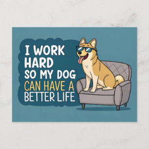 Grappige Shiba Inu-hond citaat bankillustratie Feestdagenkaart