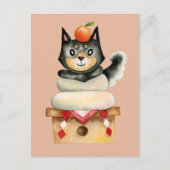 Grappige Shiba Inu hond Japans Nieuwjaar Briefkaart (Voorkant)