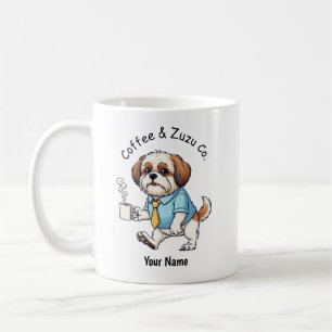 Grappige Shih Tzu-hond Zakelijke Pak Koffie Koffiemok