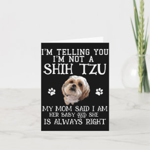 Grappige Shih Tzu Shihtzu Cadeau Moeder Mama Baby  Kaart