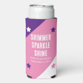 Grappige "Shimmer Sparkle Shine" bruiloft gunsten Seltzer Blikjeskoeler (Seltzer Achterkant)