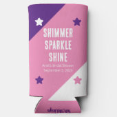 Grappige "Shimmer Sparkle Shine" bruiloft gunsten Seltzer Blikjeskoeler (Achterkant)
