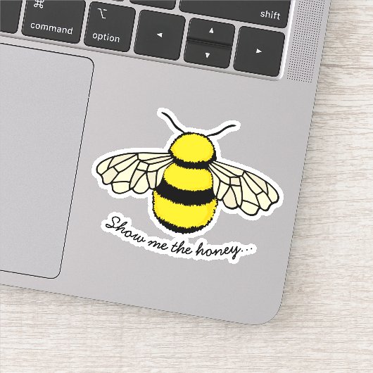 Grappige show me de honing imker citaat sticker (Detail)