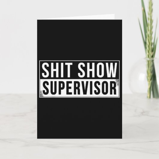 Grappige show supervisor ouders baas manager leraa kaart (Voorkant)