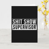 Grappige show supervisor ouders baas manager leraa kaart (Gele Bloem)