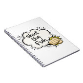Grappige "Shut the Fuh" stripstijl weekplanner Notitieboek (Rechterzijde)