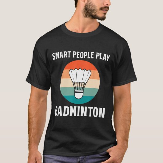 Grappige Shuttle Badminton Speler T-shirt (Voorkant)