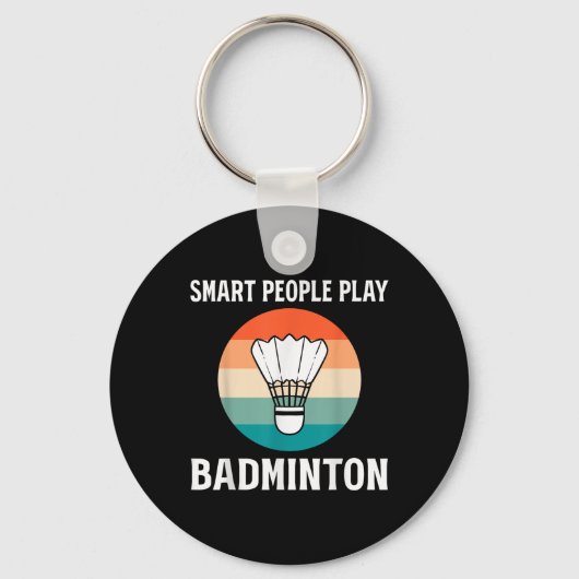 Grappige Shuttle Badmintonspeler Sleutelhanger (Voorkant)