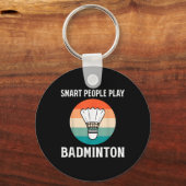 Grappige Shuttle Badmintonspeler Sleutelhanger (Voorkant)