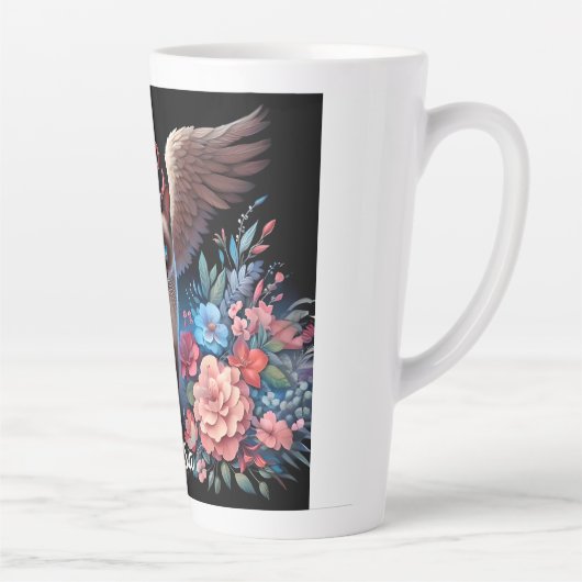 Grappige Siamese Demon en Angel Cat Latte Mok (Rechts)