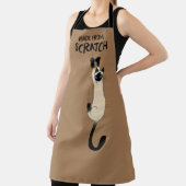 Grappige Siamese kat gemaakt van kras Schort (Insitu)