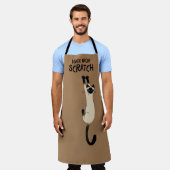 Grappige Siamese kat gemaakt van kras Schort (Gedragen)