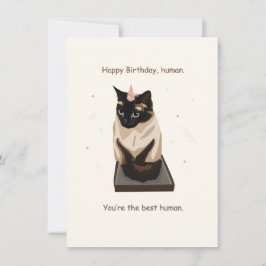 Grappige Siamese kat Happy Birthday Kaart