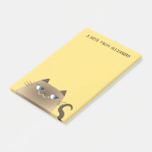 Grappige Siamese Kat Plaknotities Schattig Kawaii Post-it® Notes (Schuin)