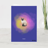 Grappige Siamese Kat Rocker Kaart (Achterkant)