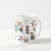 Grappige Siamese katten Koffiemok (Voorkant rechts)