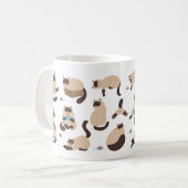 Grappige Siamese katten Koffiemok (Voorkant links)