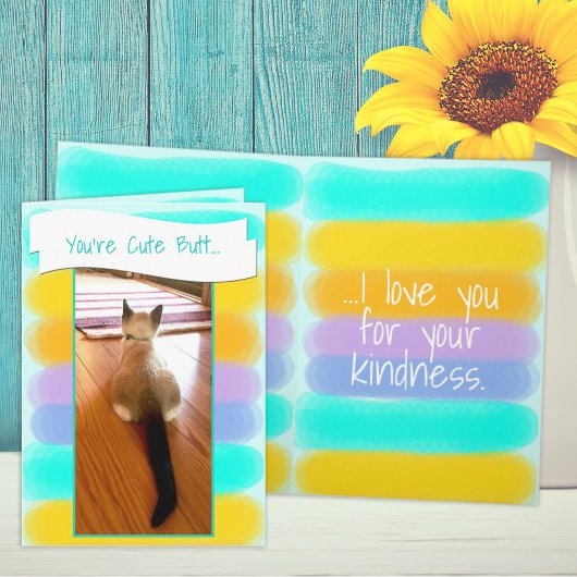 Grappige Siamese Kitten Bill Placeholder Kaart