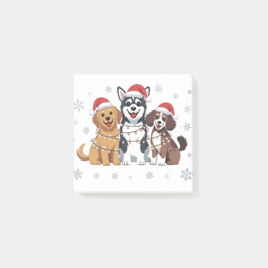 Grappige Siberische Husky-hond liefhebber Kerstboo Post-it® Notes (Voorkant)