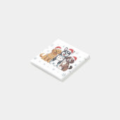 Grappige Siberische Husky-hond liefhebber Kerstboo Post-it® Notes (Schuin)