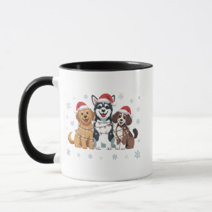 Grappige Siberische Husky Hondenliefhebber kerstbo Mok