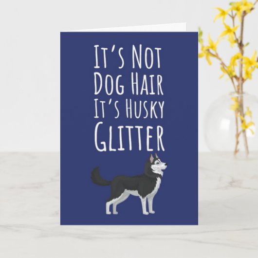 Grappige Siberische Husky Kaarten Hond Liefhebber  (Gele Bloem)