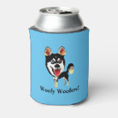 Grappige Siberische Husky Koelbox Blikjeskoeler (Blikje Achterkant)