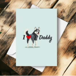 Grappige Siberische Husky van Dog Butt Fathers Day Kaart