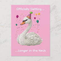 Grappige sierlijke zwaan verjaardags grafisch ontw