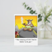 Grappige Sigaar Wise Man Cartoon Cadeaus! Briefkaart (Staand voorkant)