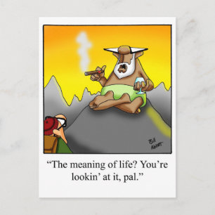 Grappige Sigaar Wise Man Cartoon Cadeaus! Briefkaart