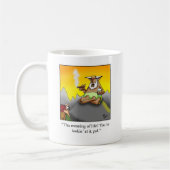 Grappige Sigaar Wise Man Cartoon Cadeaus! Koffiemok (Links)