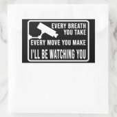 Grappige signage let op u rechthoekige sticker (Tas)