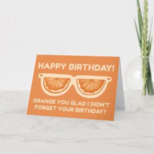 Grappige Sinaasappel Ben Je Blij, Gefeliciteerd - Kaart