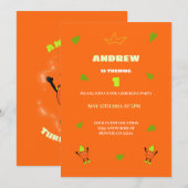 Grappige sinaasappel kaart (Voorkant / Achterkant)