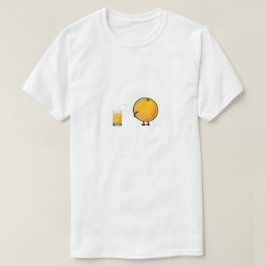 Grappige Sinaasappelsap Cartoon T-shirt