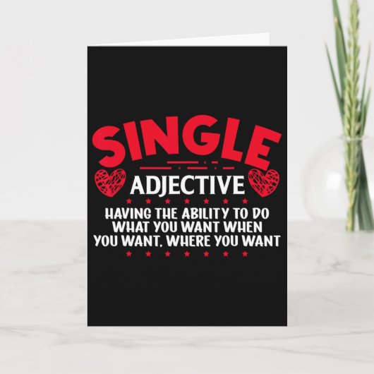 Grappige Singles Awareness Day Anti-valentijnsdag Kaart (Voorkant)