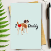 Grappige sint bernard hond bum hart vaders dag kaart