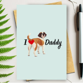 Grappige sint bernard hond bum hart vaders dag kaart