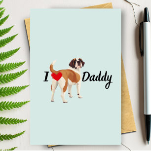 Grappige sint bernard hond bum hart vaders dag kaart