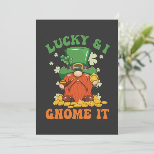 Grappige Sint-Patrick Heeft Geluk En Ik Weet Het I Kaart (Staand voorkant)