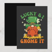 Grappige Sint Patrick is Gelukkig En Ik Gnome Het Kaart (Voorkant / Achterkant)